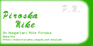 piroska mike business card